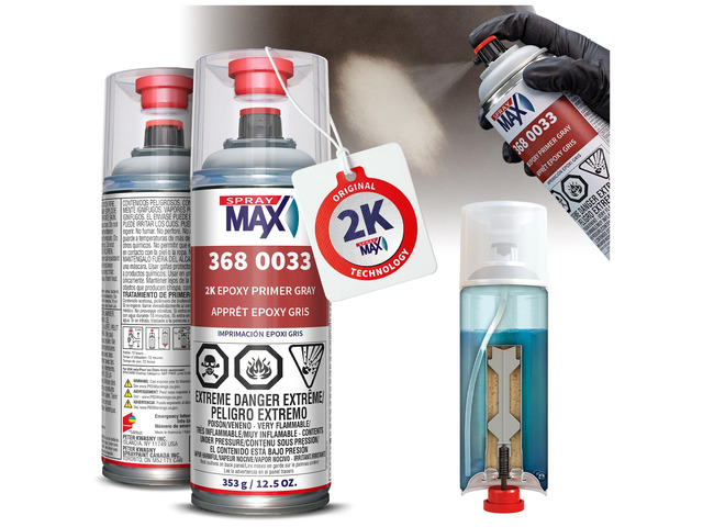 2K Epoxy Primer Gray 2K Primer Automotive Epoxy Spray Paint For Metal, Aluminum & Steel Corrosion-Resistant, Fast-Drying, High Adhesion &...