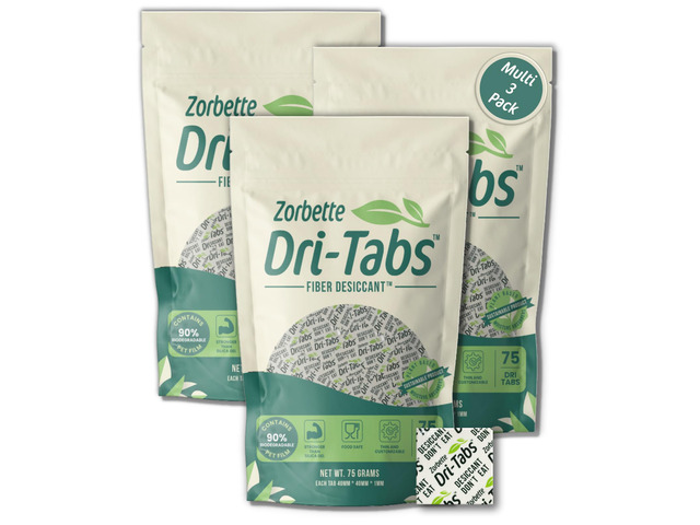 Dri-Tabs Food-Safe Moisture Absorbers Keep Fruits, Veggies, Snacks, Bread & More Fresher, Longer! Eco-Friendly, Plant Based Desiccant that...