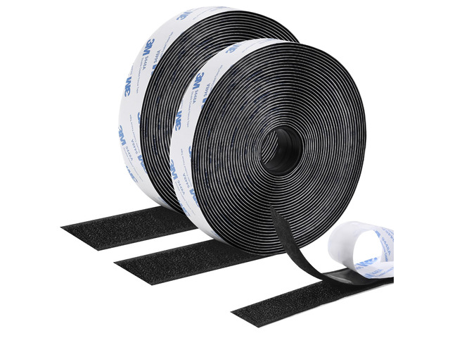 26Feet Hook and Loop Tape Sticky Back Fastener Roll, Nylon Self Adhesive Heavy Duty Strips Fastener for Home Office School Car and Crafting...