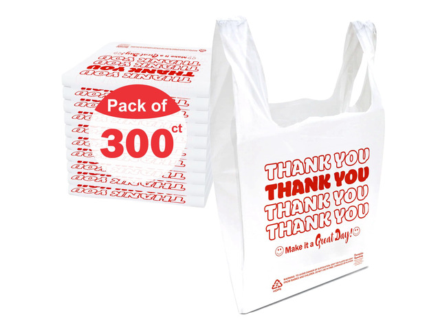 Thank You Bags Pack of 300ct White