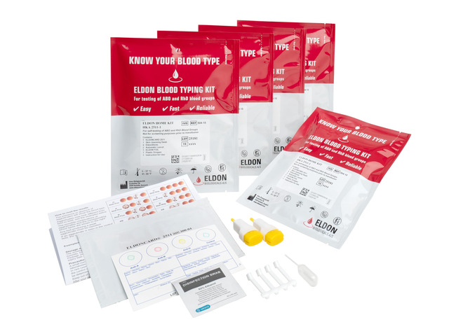Blood Typing Kit, 5 Test Pack, Know Your Blood Type, Accurate Instant Home Testing, Determine A, O, B, Rhs-D Negative & Positive Groups