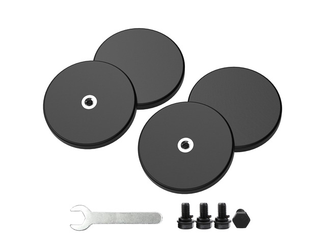 4 Pieces Strong Rubber Coated Mounting Magnets 30 LB Anti-Scratch over 30 LB Force with M4 Thread Hole and Bolts