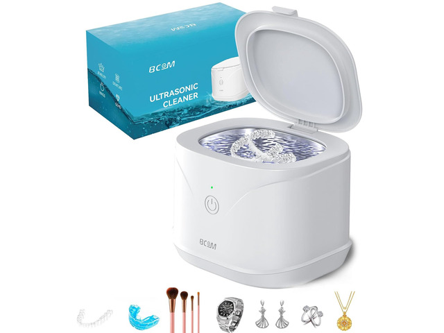Ultrasonic Retainer Cleaner Machine, Denture Cleaner for Mouthguard 46kHz Ultrasonic Cleaner, Dental Night Guards Pod, Braces, Aligners,...