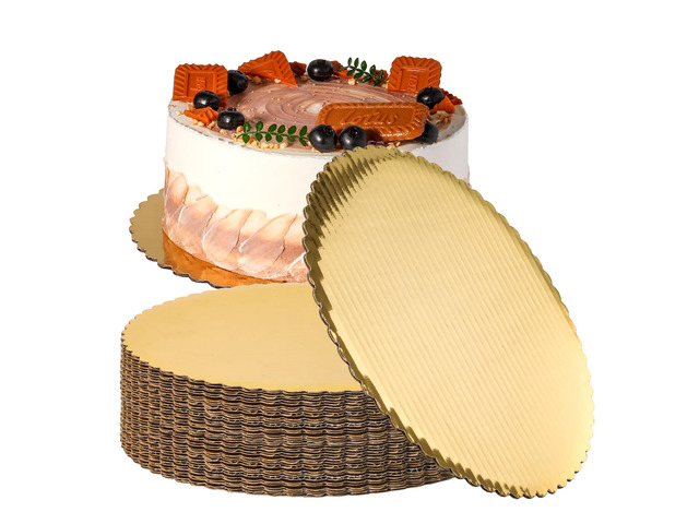 20 Pack Cake Boards, 12 Inch Round Gold Cake Circles, Disposable Pizza Circles Cake Pan Base Stand for Desserts and Pastries, Greaseproof Cardboard...