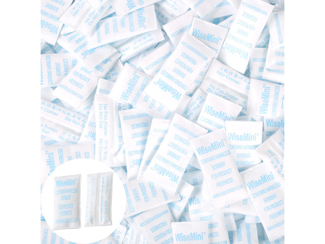 0.5 Gram 1500 Pack Silica Gel Packs, Dessicant Packets, Moisture Absorbers for Food Storage, Food Grade Desiccant Dehumidifiers, WiseMini