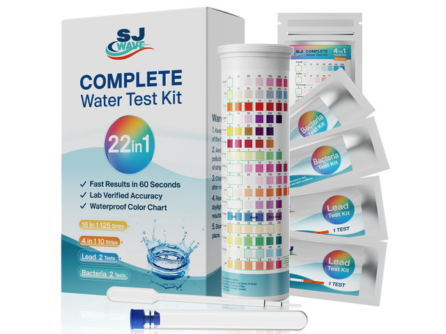 22 in 1 Water Test Kits - 125 Strips Drinking Water Test Kit, Home Tap and Well Water Tester for Bacteria pH Hardness Lead Iron Copper Chlorine...