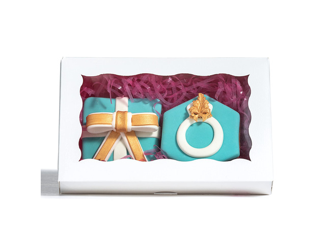 100 Pack Auto-Popup 7 x 4 3/8 x 1 1/2 Cookies boxes for 2 Macaron Boxes White Chocolate Covered Ore Boxes Pastry Boxes Cakesickle Boxes Bakery...