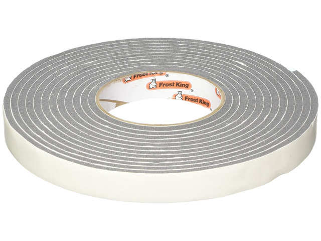 Vinyl Foam Tape - Closed Cell - Moderate Compression, 3/4' W, 3/16' Thick, 17' L, Charcoal