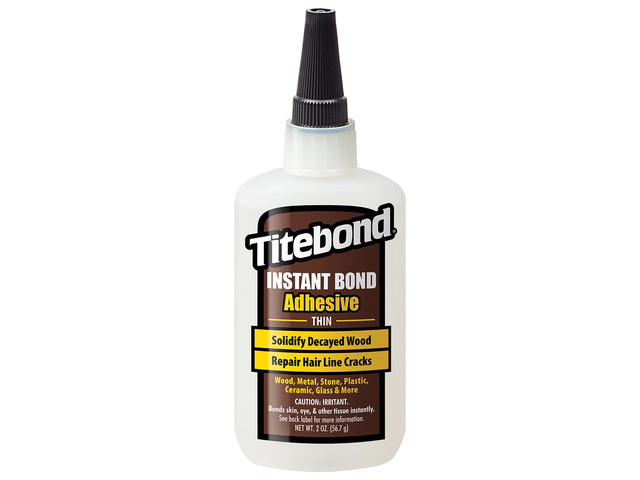 Instant Bond Wood Adhesive, Thin Viscosity, Clear, 2 oz., 6201
