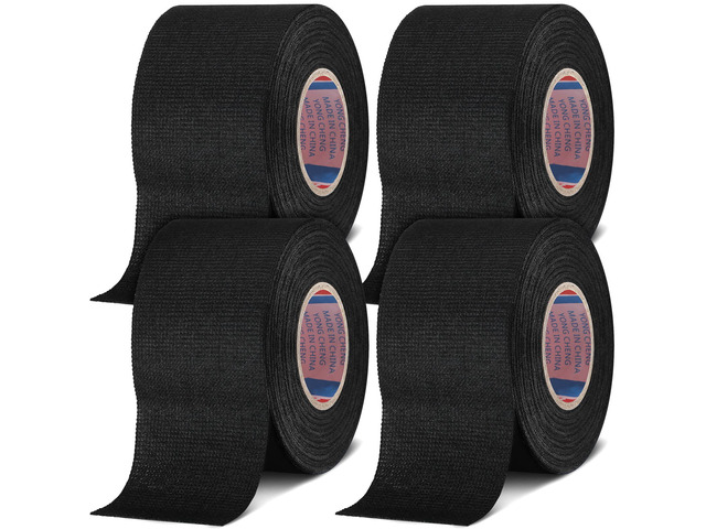 Cloth Electrical Wiring Harness Tape, 4 Roll, 2 Inch X 49.2 ft Electrical Insulation, Heat Resistant Fabric, Prevents Wiring Abrasion, Engine Bay...