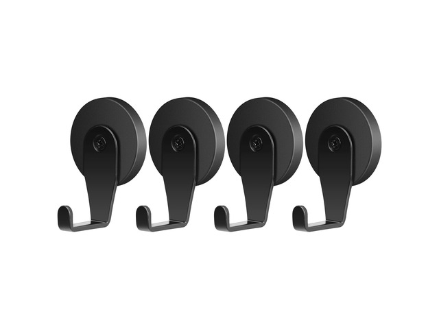 Magnetic Wreath Hanger, 4 Pack Heavy Duty Magnets with Hook for Cruise Refrigerator, Christmas Decoration Magnetic Hooks for Metal Front Door,...