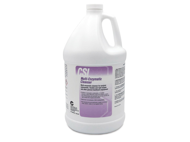 Central Solutions Multi Enzymatic Cleanser - Hospital Grade Medical Instrument Cleaner for Presoak and Manual Processing, 1 Gal