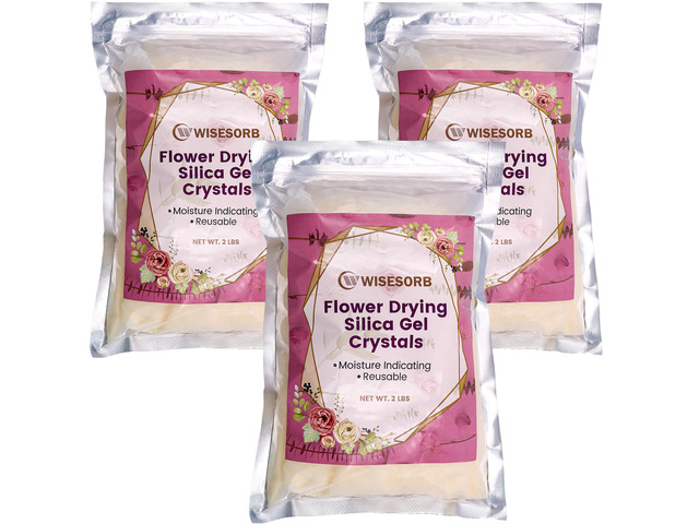 (NET 6 LBS) Silica Gel Flower Drying, Silica Gel Flower Drying Crystals, Color Indicating Flower Drying Silica, Reusable Silica Gel for Drying Flowers
