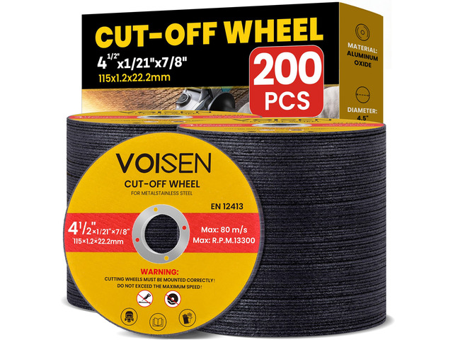 4 1/2 Cut Off Wheel,200 PCS Angle Grinder Cutting Disc 4-1/2' x 1/21' x 7/8' Thin Metal & Stainless Steel Cutting Wheel,Grinder Blades Professional...