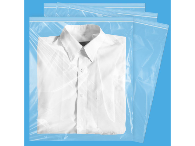 120 Count 13' x 15' Clear Plastic Shirt Bags, Resealable Poly Bags Large Zip Bags for T-Shirts, Pants, Clothing, Apparel, Business Shipping,...