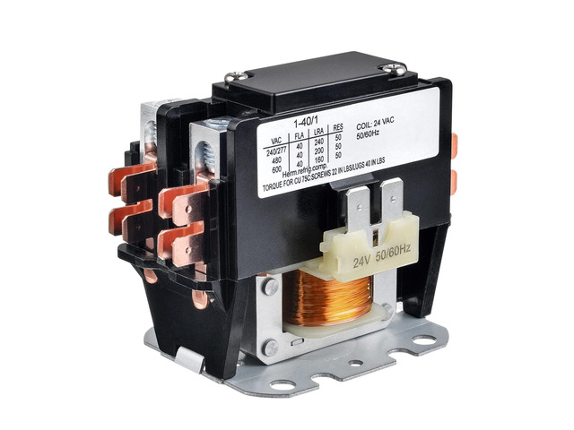 1 Poles FLA 40 Amp Coil 24 VAC Air Conditioner Condenser Compressor Contactor AC Definite Purpose Contactor