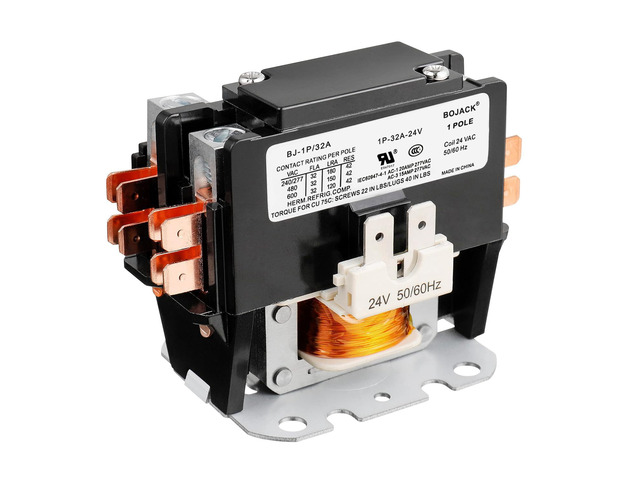 1 Poles FLA 32 Amp Coil 24 VAC Air Conditioner Condenser Compressor Contactor AC Definite Purpose Contactor