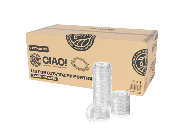 Ultra Clear PET Portion Cup Lids.45mm Diameter, Fit For 0.75oz & 1oz Portion Cups - Case of 2,500