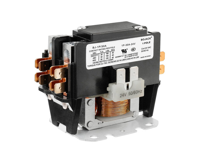 1 Poles FLA 30 Amp Coil 24 VAC Air Conditioner Condenser Compressor Contactor AC Definite Purpose Contactor