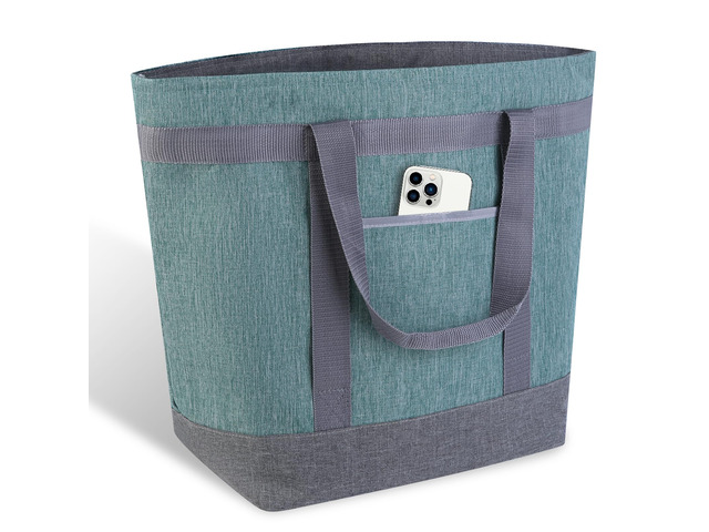 Insulated Reusable Tote Bag for Grocery Shopping for Women/Men, Waterproof Cooler Bags for Travel/Beach/Picnic, Pizza/Food Delivery Bag to Keep...