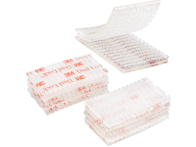 Dual Lock Tape 1in x 2in 10pcs, Heavy Duty Mounting Tape Interlocking Tape Reclosable Fastener Self Sticky SJ3560 Strip for EZ Pass Mounting Tape