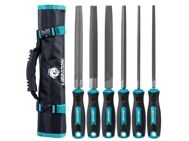 6PCS Metal File Set, Metal Files, Metal Files for Steel 5 Metal Rasp Files, 1 Wood File, 8' High-Carbon Steel Files with Rubber Handle, for...
