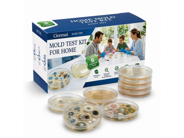 Mold Test Kit for Home, 8 Detection Tests, DIY Mold Detector for Indoor Air Quality, Home Surfaces & HVAC Systems, Fast Accurate Black Mold Testing...