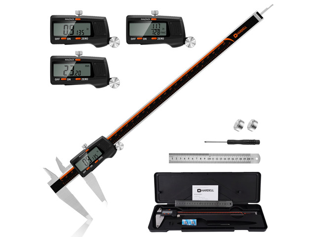 Digital Caliper 12 Inch, Large LCD Screen Caliper Measuring Tool Auto-Off Feature Electronic Vernier Caliper, Inch/MM/Fraction,Digital Ruler for 3D...