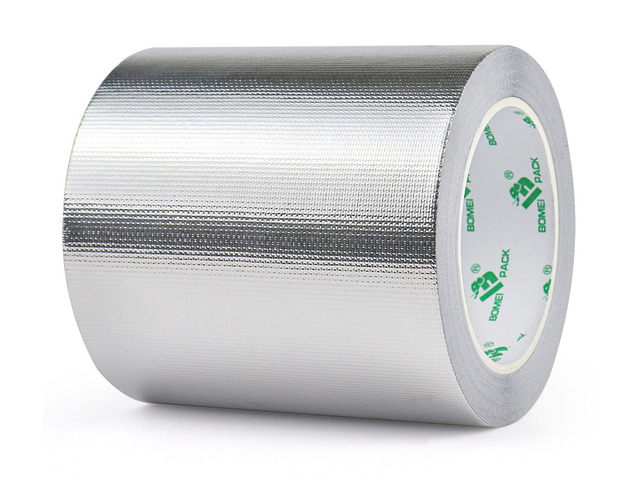 Adhesive Aluminum Foil Heat Shield Tape 1 Pack 5 inch x 66ft, Barrier Fiberglass Thermal Insulation Reflective Material High Temp Protectionn
