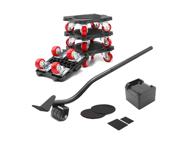 Furniture Mover with Wheels & Aux. Lifter-Connect Dolly 360° Rotation Wheels Furniture Dolly for Moving Sliding Heavy Furniture, Appliances, 660 LB...