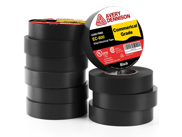 Electrical Tape, 10 Rolls Commercial Grade PVC Electric Tape, UL/CSA Listed ¾ in x 99 ft Insulating Vinyl Tape for Electrical, Repairs, Automotive...