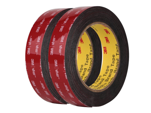 3M 5925 Double Sided Mounting Tape, 2 Pack 1 in Foam Tape High Bond 0.025 in Foam Tape, Waterproof Double Sided Adhesive for Decor, Frames, Logos,...