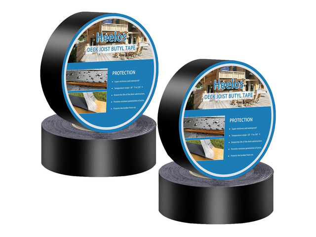 Deck Joist Tape 2''Ã—50',4 Pack Weather-Resistant Joist Tape for Decking,Waterproof Seal Antiseptic Butyl Decking Tape,Self-Adhesive Flashing...