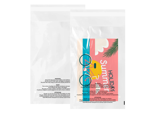 1000 Count 6x9 Inch Self Seal Clear Poly Bags with Suffocation Warning for Packaging, Shipping with Permanent Adhesive(1.5mil)