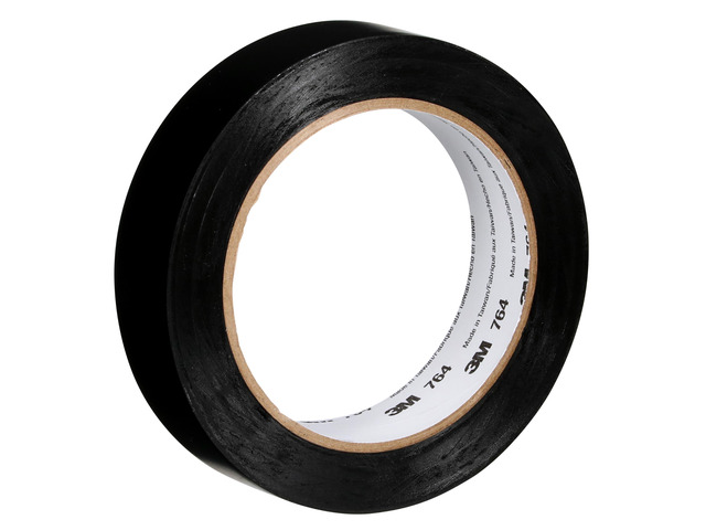 General Purpose Vinyl Tape 764, Black, 2 in x 36 yd, 5 mil, 1 Roll Light Traffic Floor Marking Tape, Social Distancing, Color Coding, Safety,...