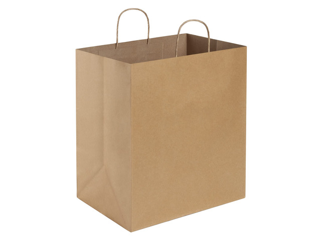 Paper Bags with Handles 14x10x15.75 Large 25Pcs Ultra Wide Bottom Kraft, Recycled, Sturdy Handles, For Gift Giving, Takeout, Bakery, Food Packing,...