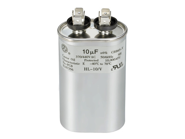 AC Capacitor 10uF or 10MFD ±6% 370V/440VAC CBB65 Oval Start Capacitor for Heat Pump Air Conditionerfor AC Motor Run or Fan Start and CoolTen Years...