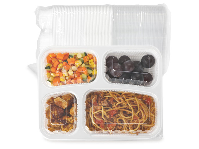40 Pack 34oz 4-Compartment Bento Box - Shrink Wrapped No Pre-Wash BPA Free Leak-Resistant Takeout Containers Microwave Safe Shatterproof...