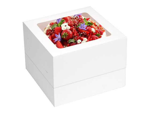 10pcs 12x12x8 Inch Tall Cake Boxes, White Bakery Boxes with Window 325gsm Thickness Cardboard, Flat and Pre-folded for Easy Assembly, Highlight...