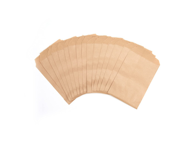 100-pack 6x8 Inches Natural Kraft Paper Bags for Bakery Cookies Treats Snacks Sandwiches Popcorn Small Gift bag
