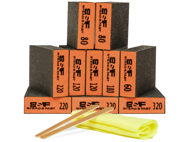 Sanding Sponge 60 80 120 180 220 320 Grit 10 Pcs Superior Elasticity, Exclusive PU Glue, Flexible & Durable, Wet & dry, for Wood, Metal, Drywall,...