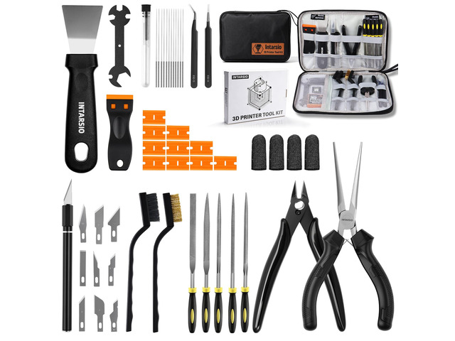 50pcs 3D Printer Toolkit and Accessories for All FDM/SLA 3D Printers Features Nozzle Care, Model Removal, Cleanup, Finish Tools, Storage Bag...