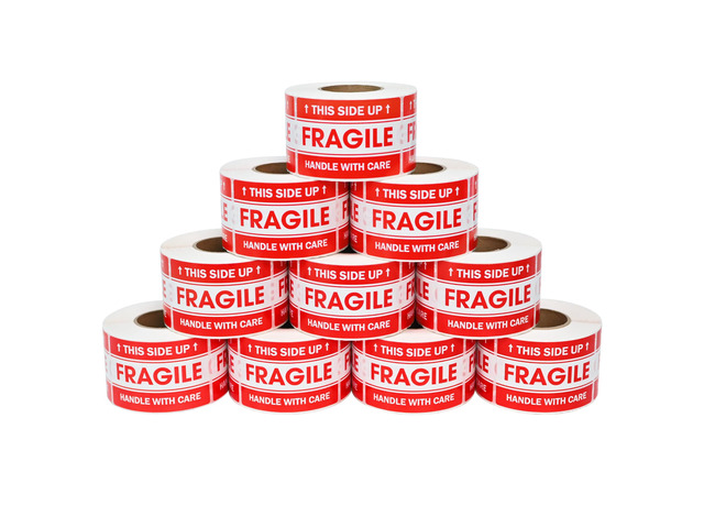 L LIKED 5000 Fragile Stickers 2'x3' for Shipping and Moving 10 rolls, 500 Labels Per Roll, Includes 'Handle with Care' & 'This Side Up' designs,...