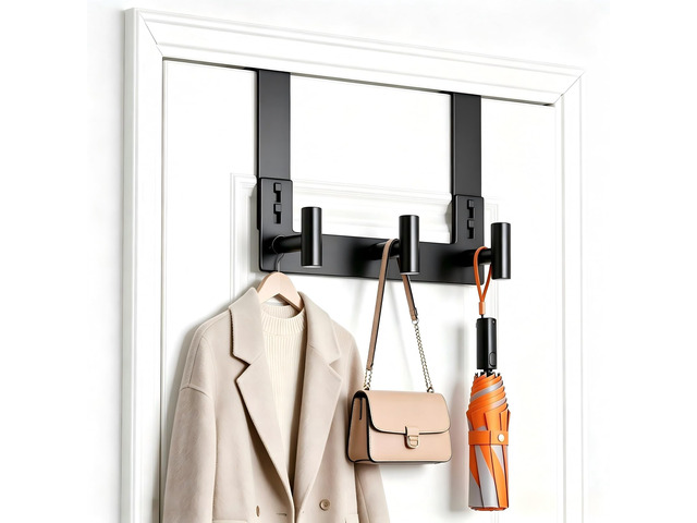 Stainless Steel Over The Door Hooks Heavy Duty, Bathroom Towel Holder Door Mount Coat Rack Towel Rack for Bedroom, Doors Hangers Towel Hooks for...