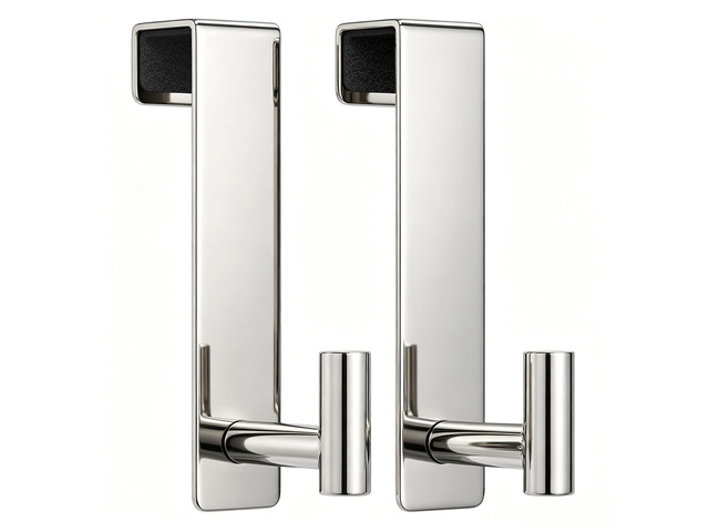 Stainless Steel Over The Door Hooks Heavy Duty, Bathroom Towel Holder Door Mount Coat Rack Towel Rack for Bedroom, Doors Hangers Towel Hooks for...