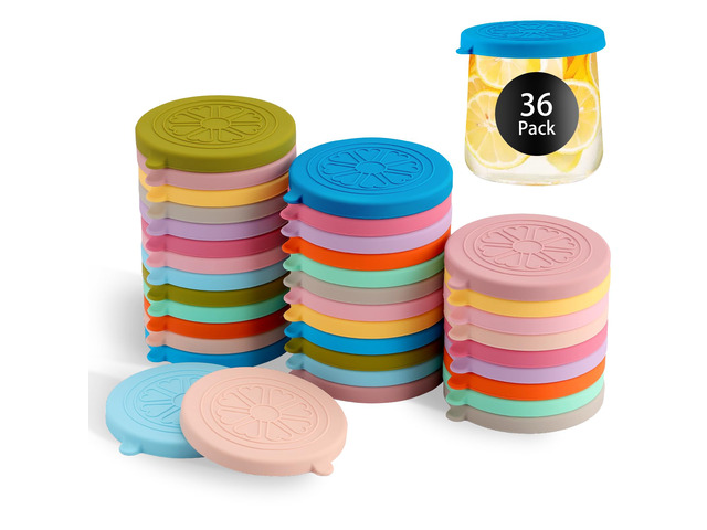 Oui Yogurt Jar Lids Silicone 36 Pack Colorful Covers Fit For 5 Oz Oui Yogurt Glass Jars Perfect For Oui Yogurt Bottle with Label Lids Only ...