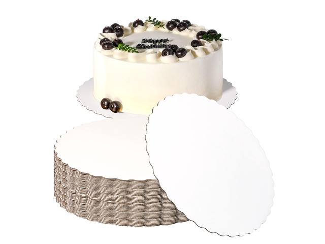20 Pack Cake Boards, 10 Inch Round White Cake Circles, Disposable Pizza Circles Cake Pan Base Stand for Desserts and Pastries, Greaseproof...
