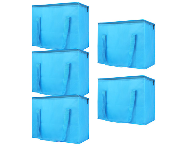 5-Pack Cooler Insulated Food Delivery Bag, Thermal Hot Pizza, X-Large Bags for Grocery/Catering/Shopping, Rideshare Delivery Bag, Large Cold Frozen...