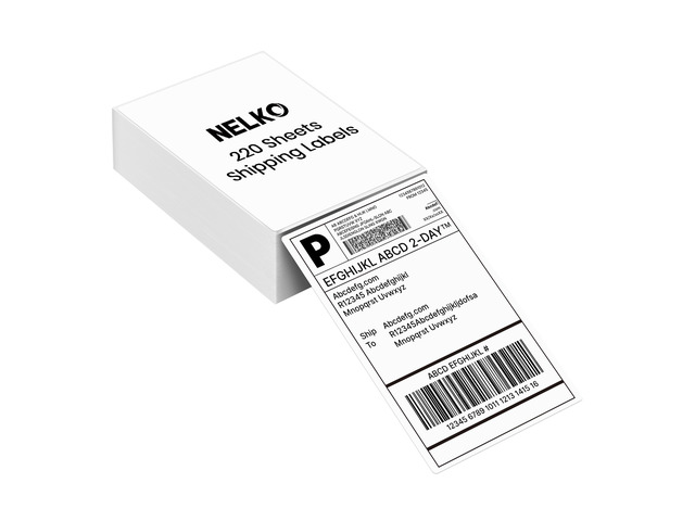 4x6 Thermal Labels Fanfold, 220 Shipping Labels for Label Printer Commercial Grade, No BPA or BPS, Print Clear and Sharp, Direct Thermal Shipping...