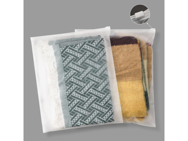 20x24 Inch Frosted Clothes Packaging Bags for Shipping 50Pcs No Vent Holes Frosted Clear Zipper Clothing Packaging Bags for Small Business, Clear...